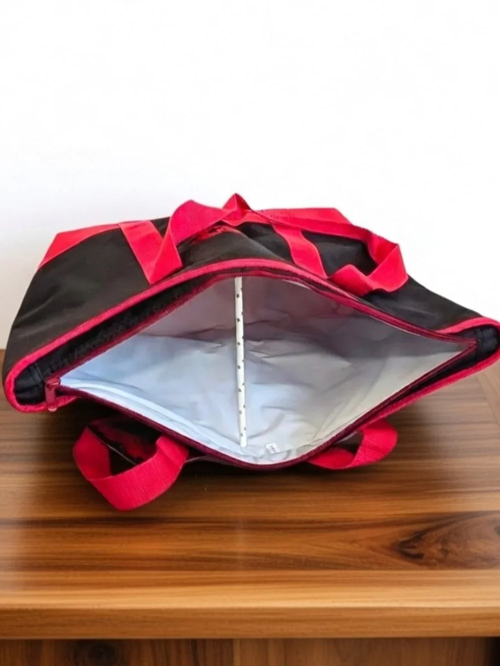 ❤️  Trader Joe’s large Black/Red Insulated Tote & TJ's Zippered Mini Bag